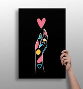 Line Art V8 Aluminum Print.